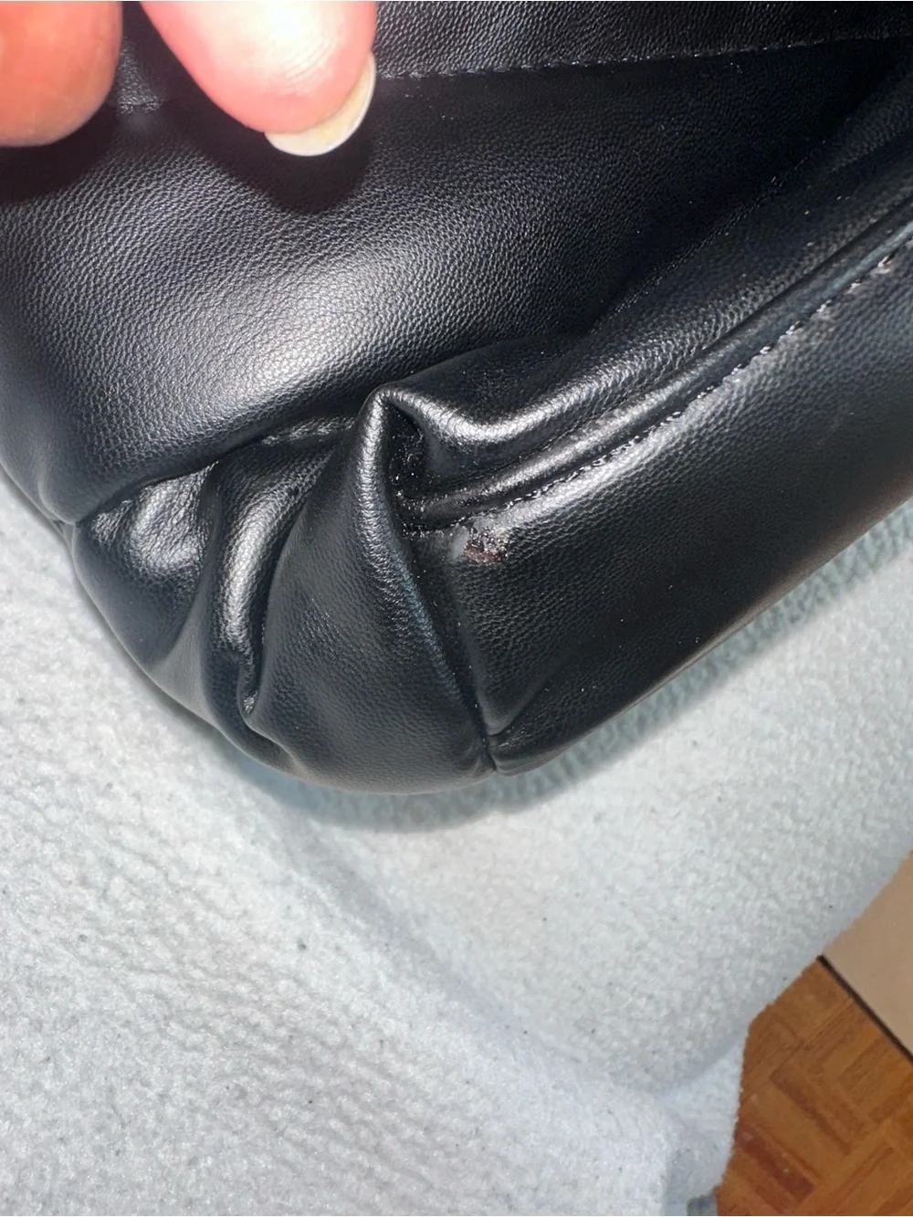 Steve Madden Black Quilted Chain-Handle Shoulder Bag